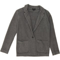 J. CREW Womens Oversized 1 Button Blazer Jacket UK 6 XS Grey Cotton Vintage J. Crew and Second-Hand J. Crew from Messina Hembry 