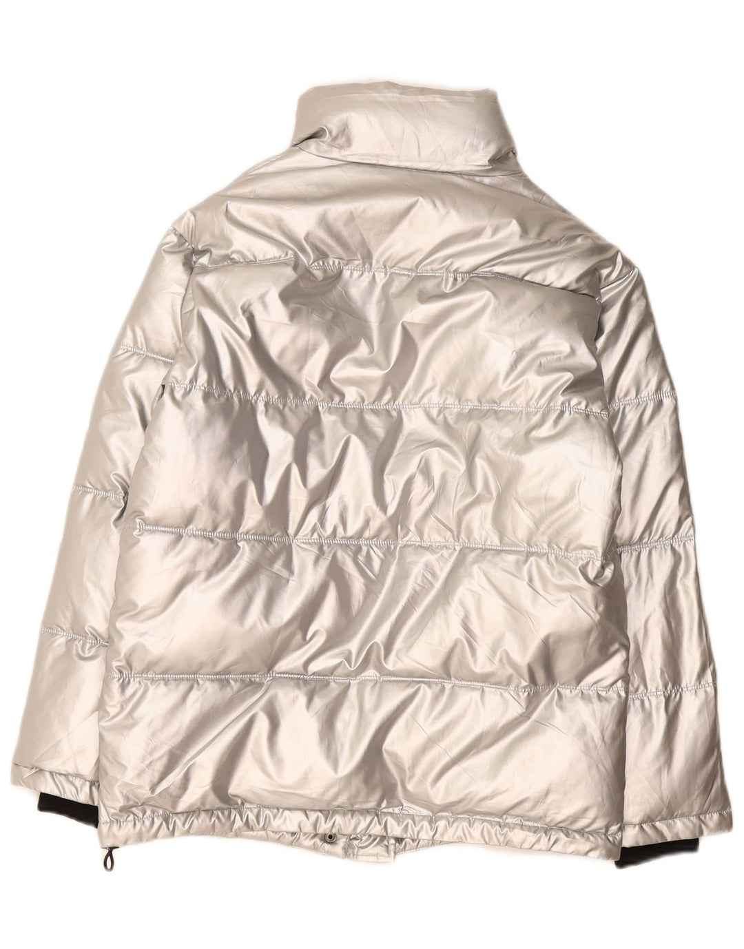 Topshop Veste matelassée surdimensionnée pour femme UK 8 Small Argent Polyéthylène