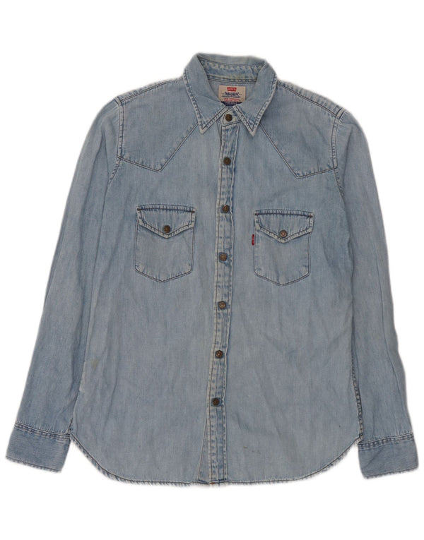 Camicia di jeans da uomo Levi's Large in cotone blu