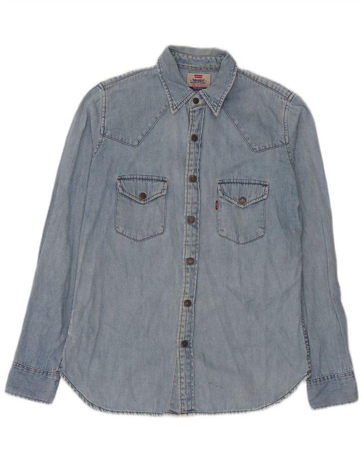 Camicia di jeans da uomo Levi's Large in cotone blu