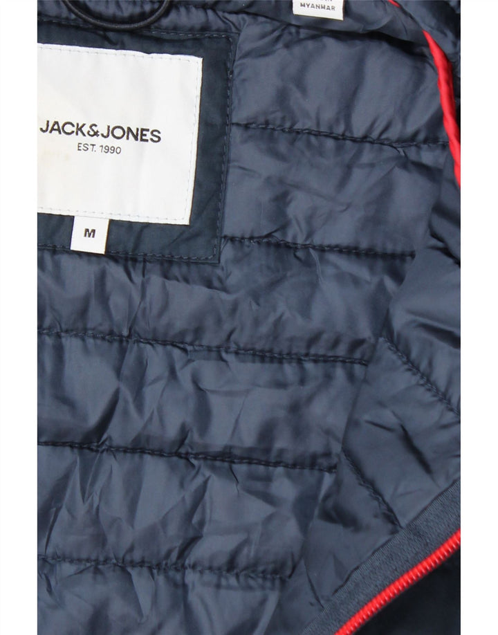 Jack & Jones wattierte Herrenjacke mit Kapuze, UK 38, mittelmarineblau