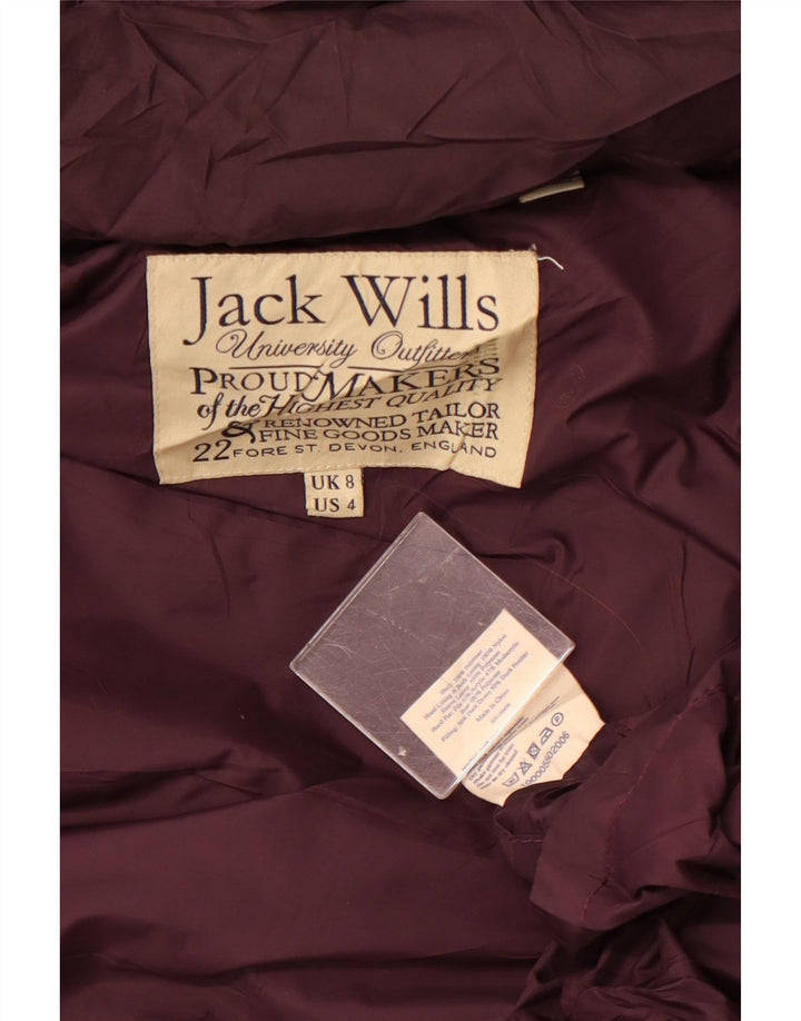 Damska wyściełana kurtka Jack Wills UK 8, mała, bordowa, poliester