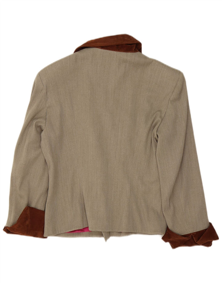 C'EST COMMECA Chaqueta tipo blazer para mujer UK 40 Gris medio Colorblock