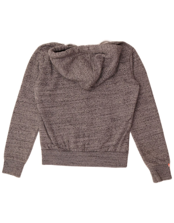 Pulover Superdry pentru bărbați, cu fermoar, XS, bumbac cu pete gri