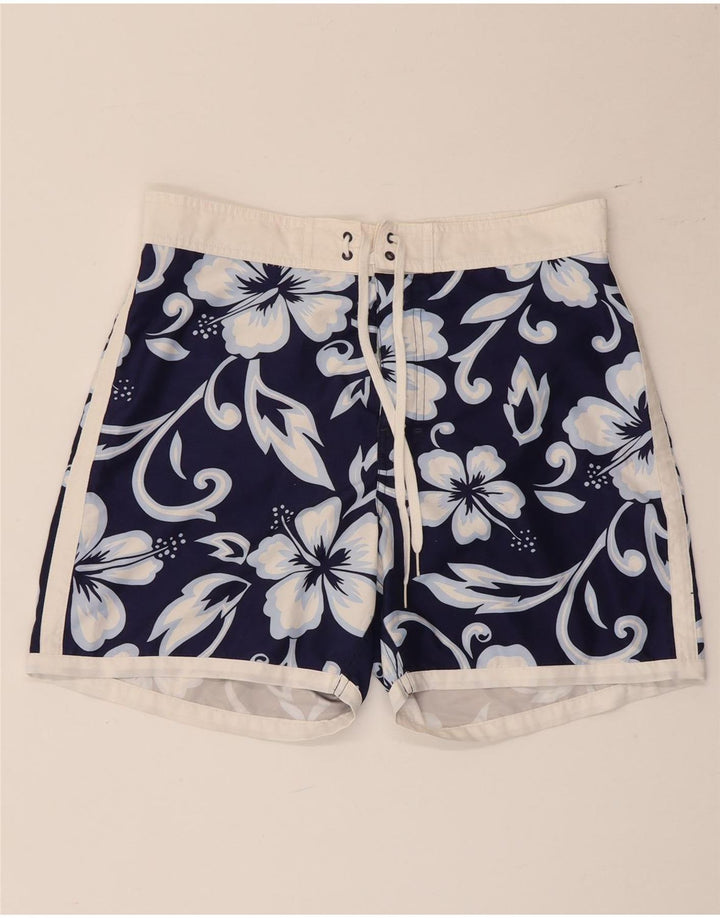 Sundek Herre badeshorts Medium Navy Blue Floral Polyester