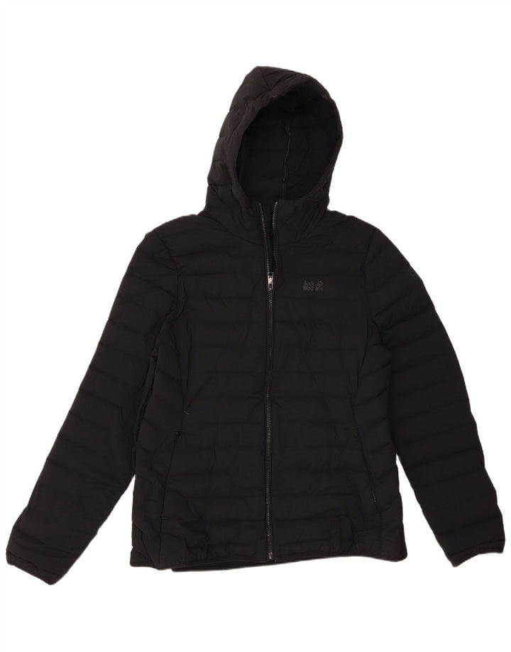 Jack Wolfskin Damen Wattierte Jacke mit Kapuze UK 18 XL Schwarz Polyamid