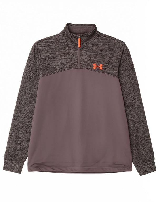 Maglia da ginnastica Under Armour da uomo Cold Gear Pullover grigio medio chiazzato