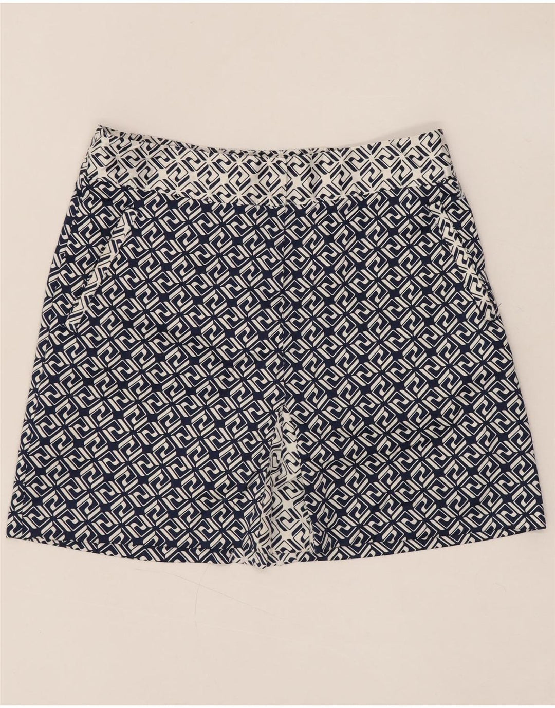 IZOD Womens Mini Skirt US 4 Small W30  Navy Blue Geometric Polyester