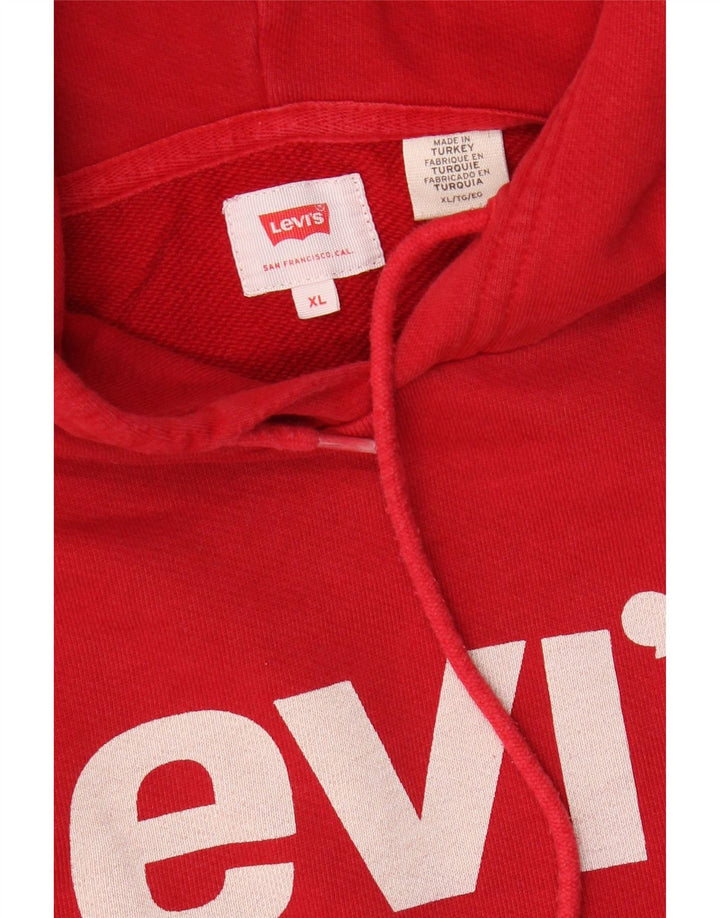 Levi's Grafisk hættetrøje til mænd XL Rød