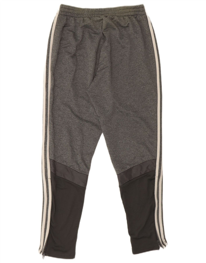 Pantaloni da tuta da uomo Adidas in poliestere grigio medio