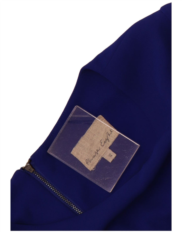 Phase Eight Womens 3/4 Sleeve Shift Dress UK 18 XL Blue