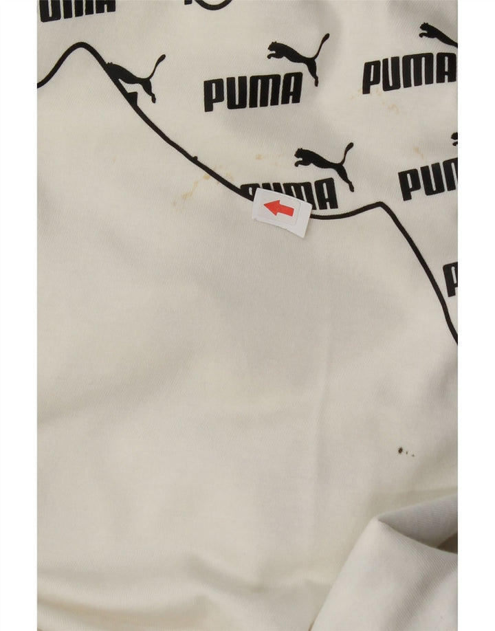 Puma Mens Graphic T-Shirt Top Small White