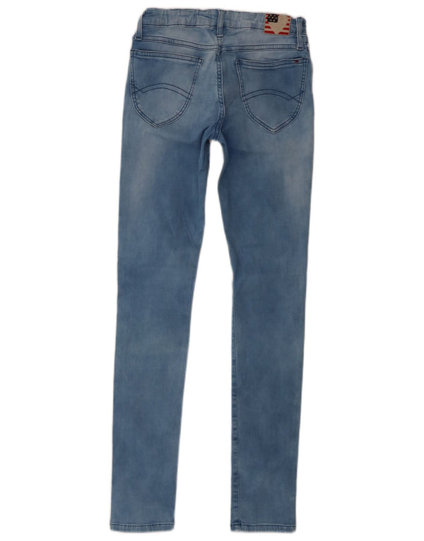 Tommy Hilfiger Girls Skinny Jeans 13-14 ετών W26 L29 Blue Cotton