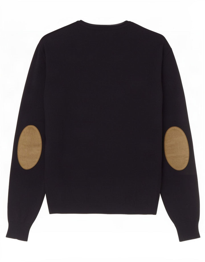 Massimo Dutti Pull col rond femme en coton bleu marine moyen