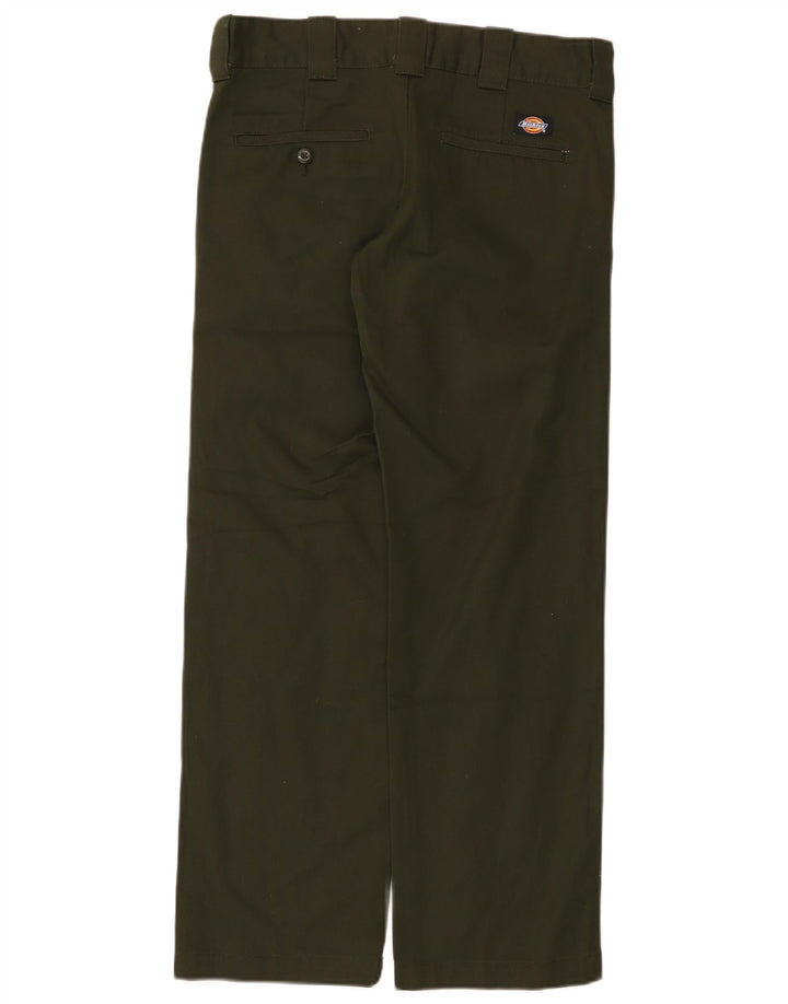 Dickies Mens Straight Chino Trousers W30 L30 Green Polyester