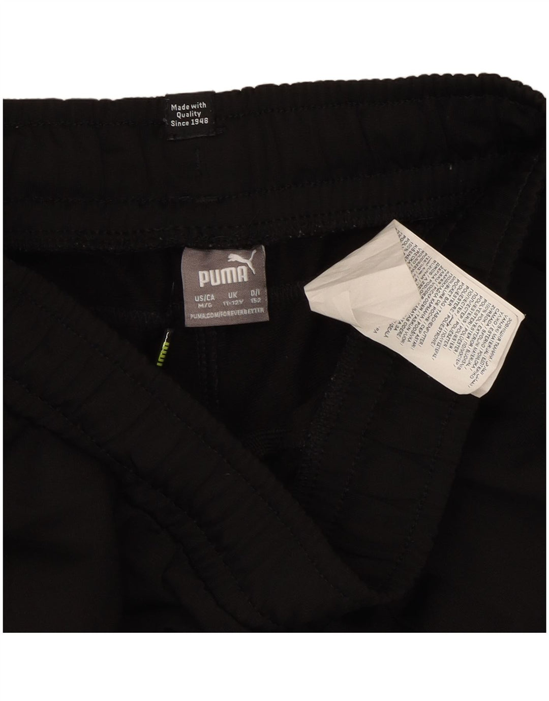 Puma Boys Tracksuit Trousers Joggers 11-12 Years  Black Polyester