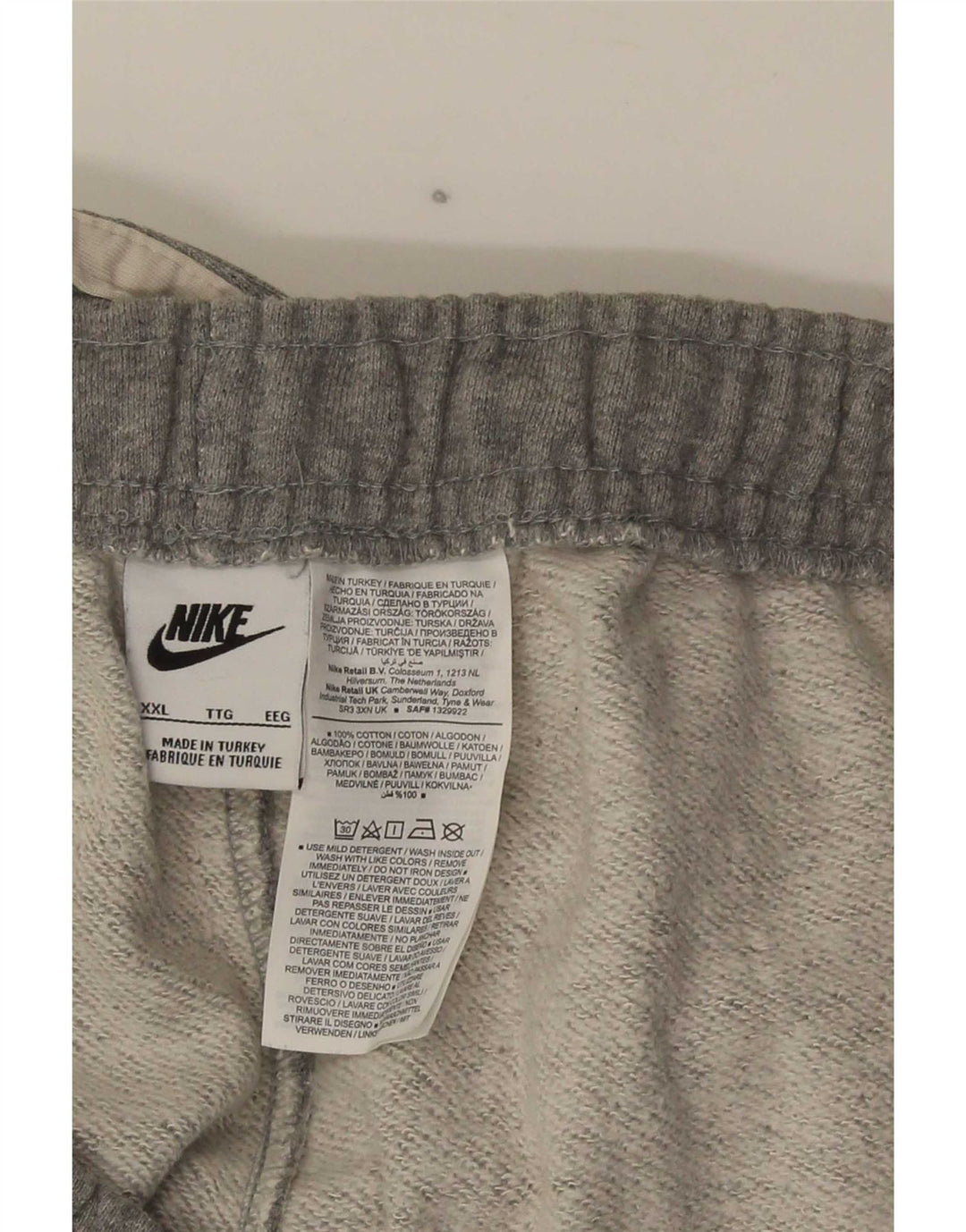 Nike Mens Tracksuit Trousers Joggers 2XL  Grey Cotton