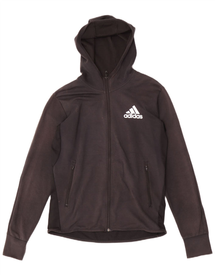 Adidas Mens Zip Hoodie Sweater Medium Black Cotton