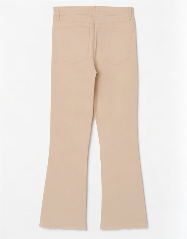 Zara Womens Crop Bootcut Jeans EU 38 Small W28 L25 Off White