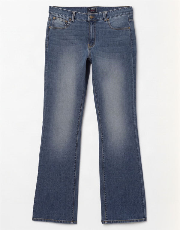 Chaps Womens Petite Bootcut Jeans US 12 Large W34 L29 Blue Cotton