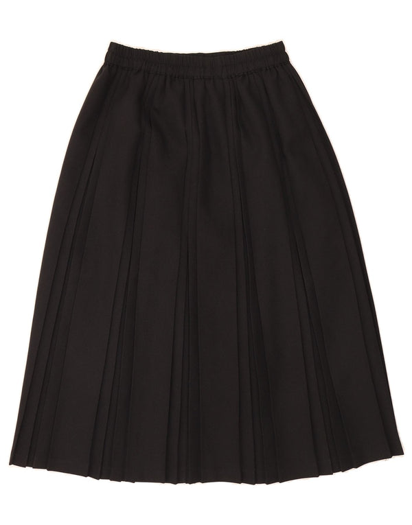 VINTAGE Womens High Waist A-Line Skirt UK 16 Large W28  Black Polyester