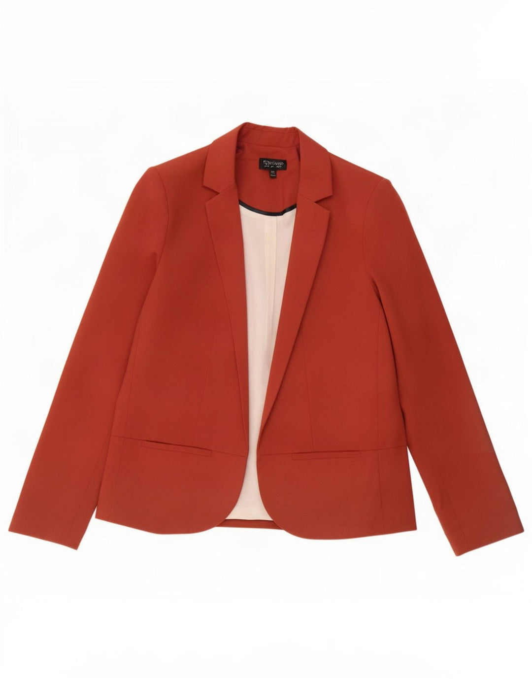 Topshop Γυναικείο Oversized Open Blazer Jacket UK 10 Small Red Polyester