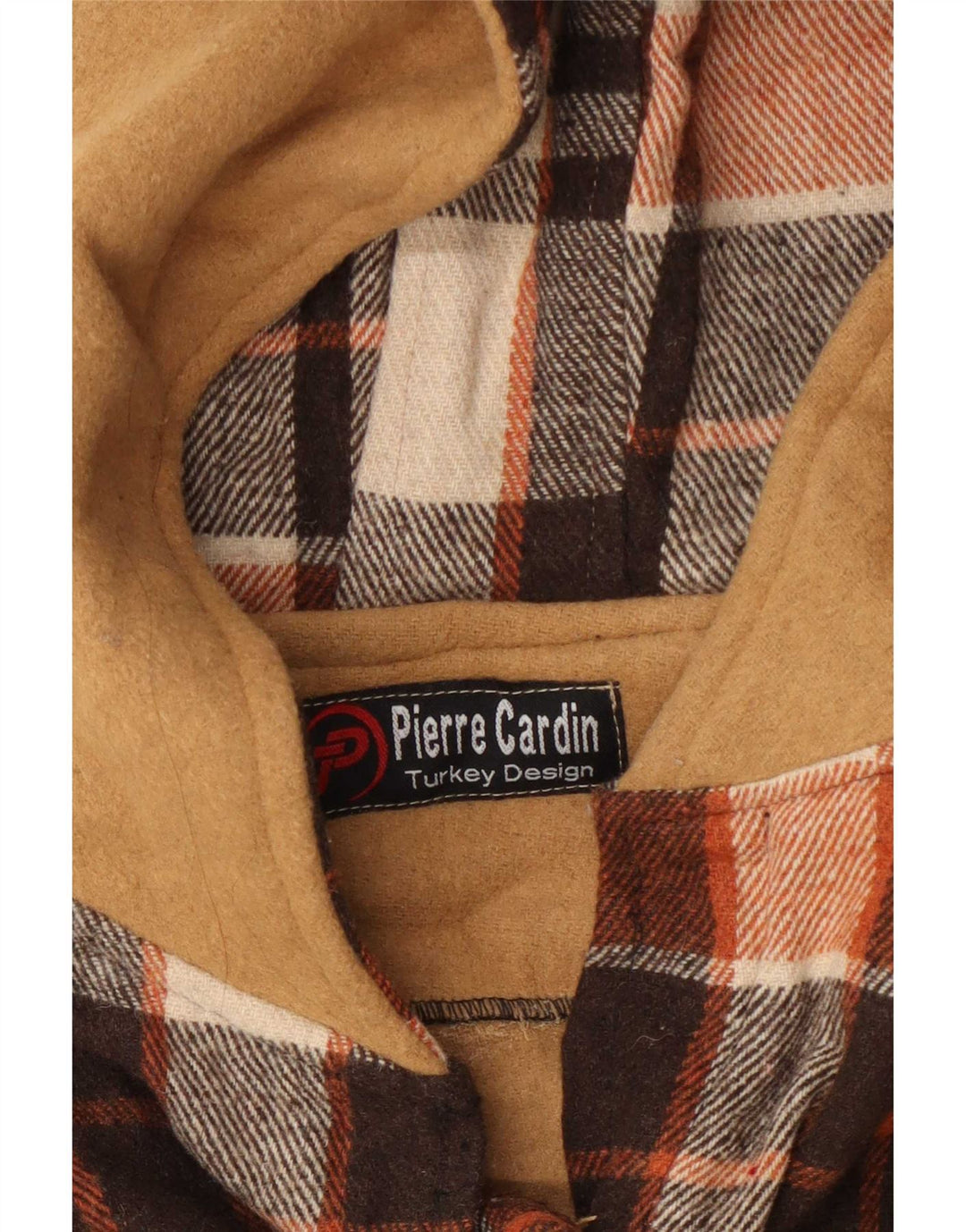 Pierre Cardin Womens Overshirt Flannel Shirt UK 14 Medium Brown Gingham