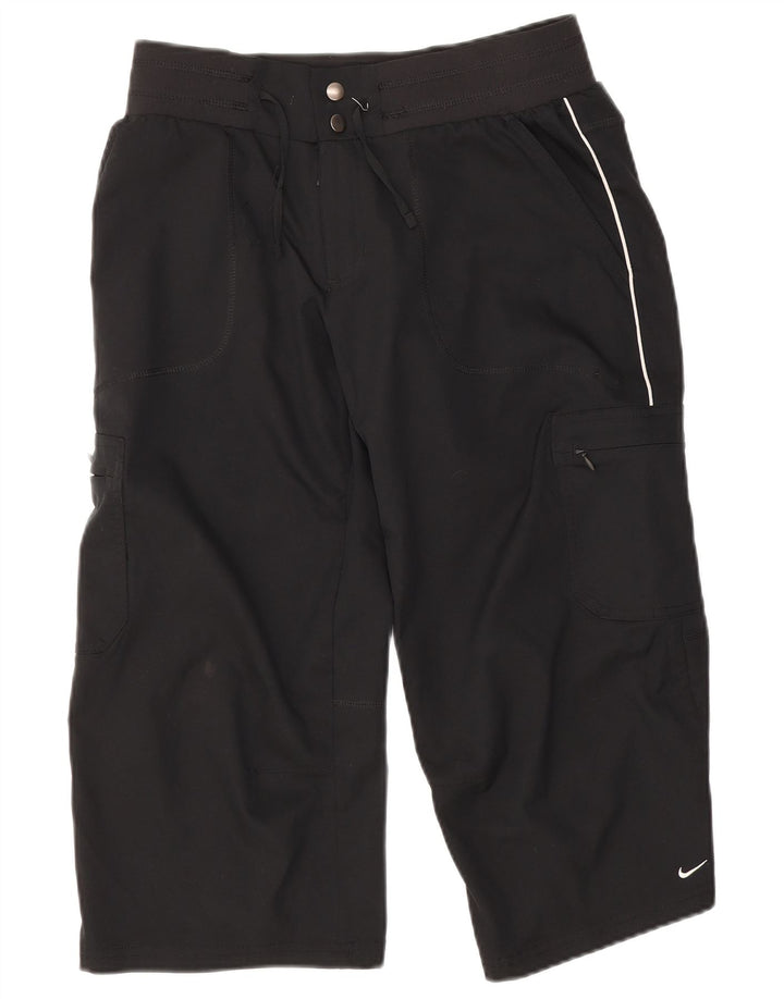 Nike Womens Capri Cargo Trousers UK 8 Small W28 L20 Black Polyester