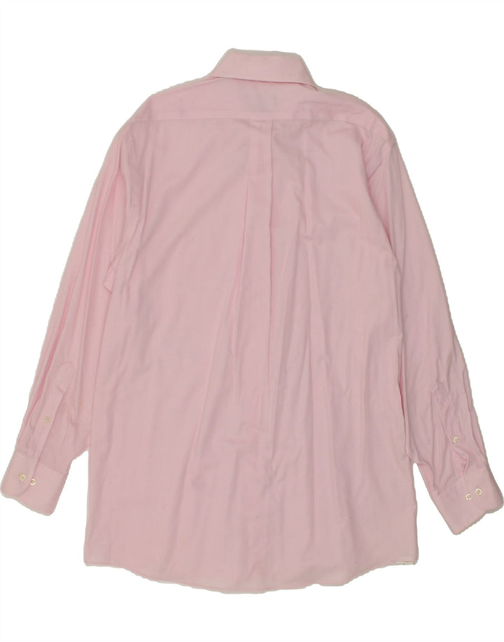 CHAPS Mens Regular Fit Shirt Size 16 Large Pink Cotton Vintage Chaps and Second-Hand Chaps from Messina Hembry 