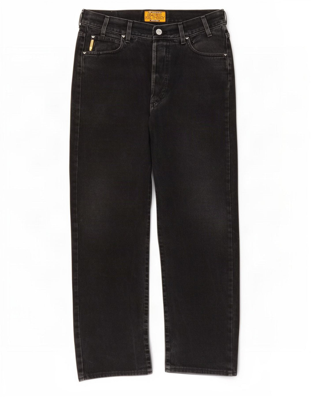 Armani Mens Straight Jeans W32 L33 Black Cotton