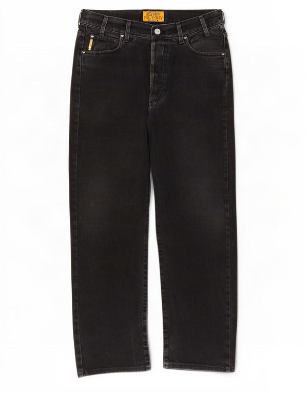 Armani Mens Straight Jeans W32 L33 Black Cotton