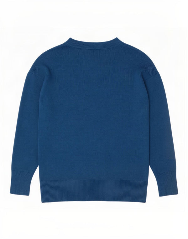 Gap Womens Boat Neck Jumper Sweater UK 14 Medium Blue Nylon