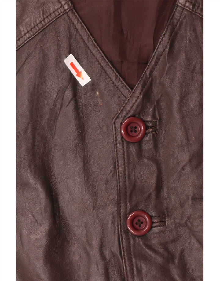 Ross&Cole Herre Lædervest IT 52 XL Brun