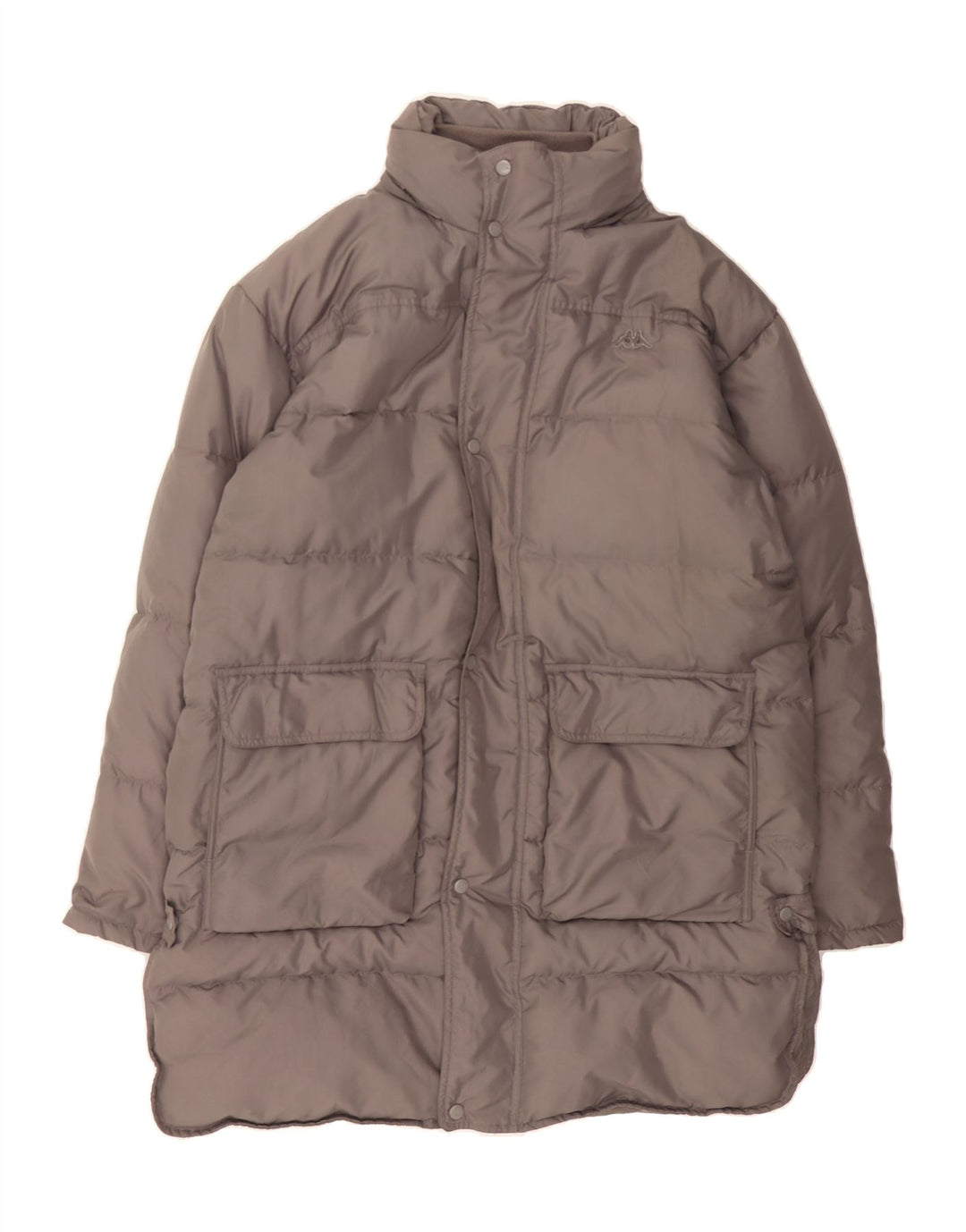KAPPA Mens Hooded Padded Coat UK 38 Medium Grey Polyester Vintage Kappa and Second-Hand Kappa from Messina Hembry 