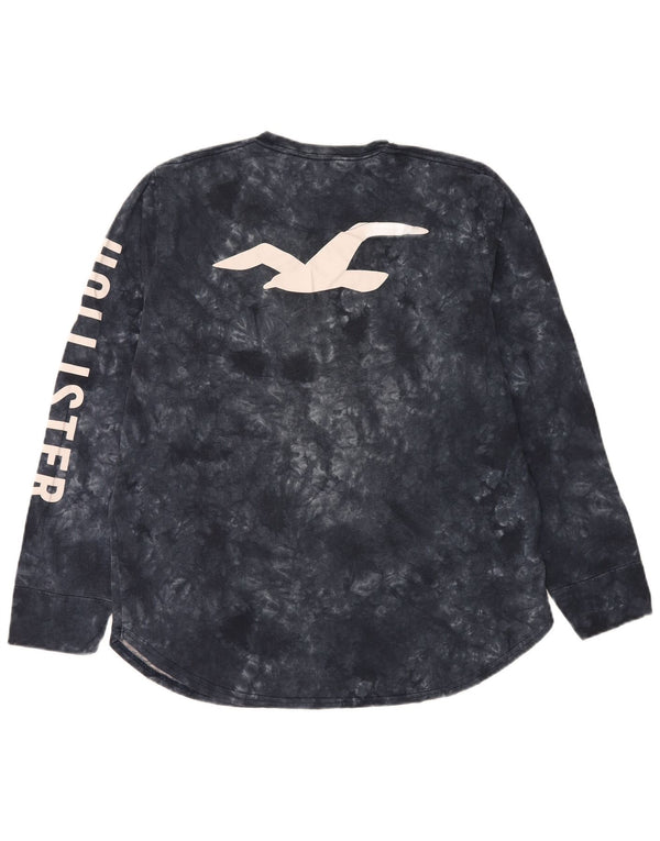 Ανδρικό γραφικό τοπ Hollister Μακρυμάνικο XL Μαύρη Γραβάτα Βαμβακερή