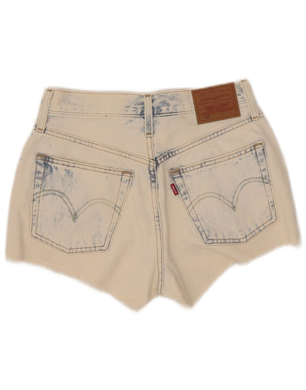 Levi's Womens 501 denimshorts W25 XS Blue Tie Dye Bomuld