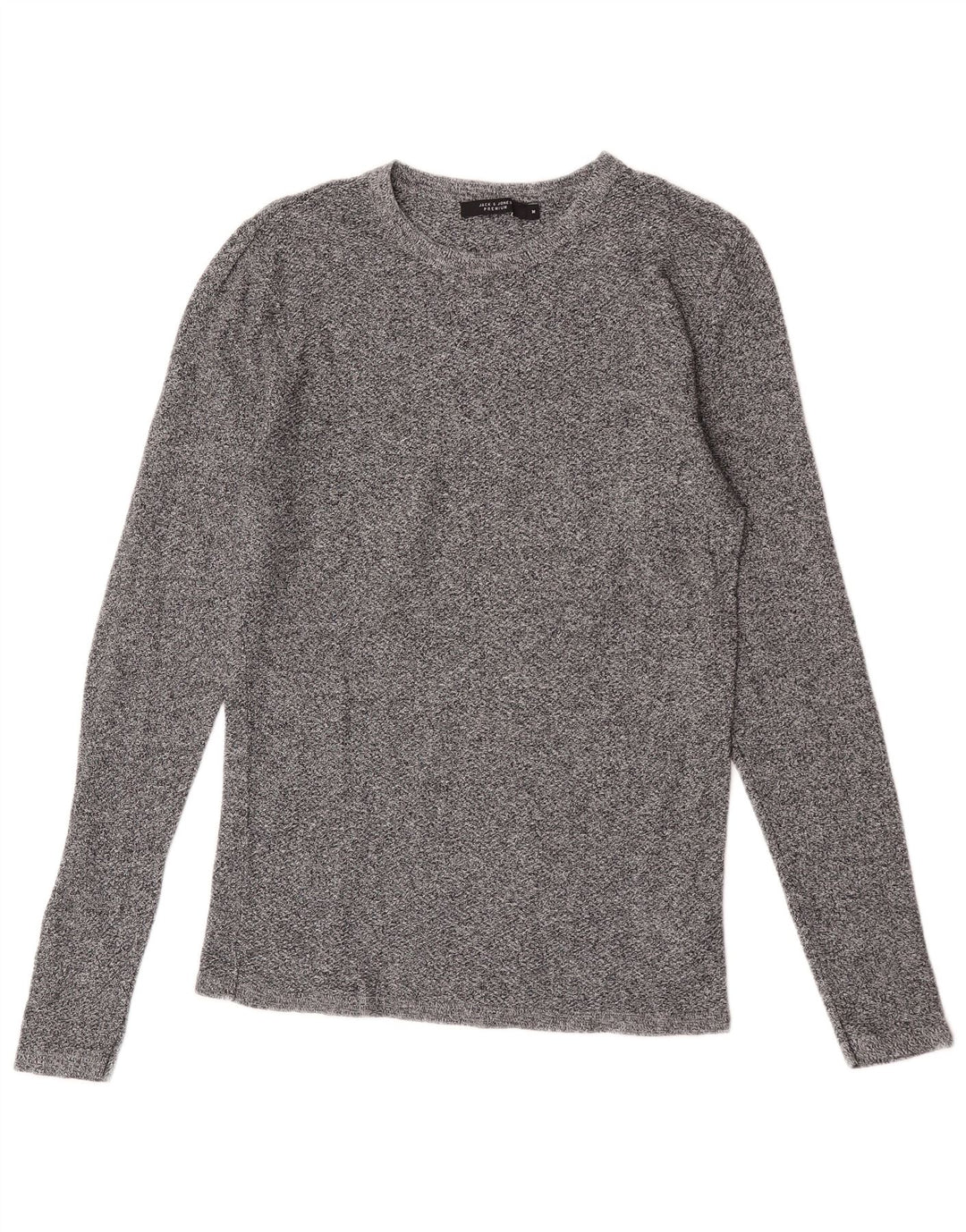 Jack & Jones Haut à Manches Longues Homme Gris Moyen Moucheté Coton