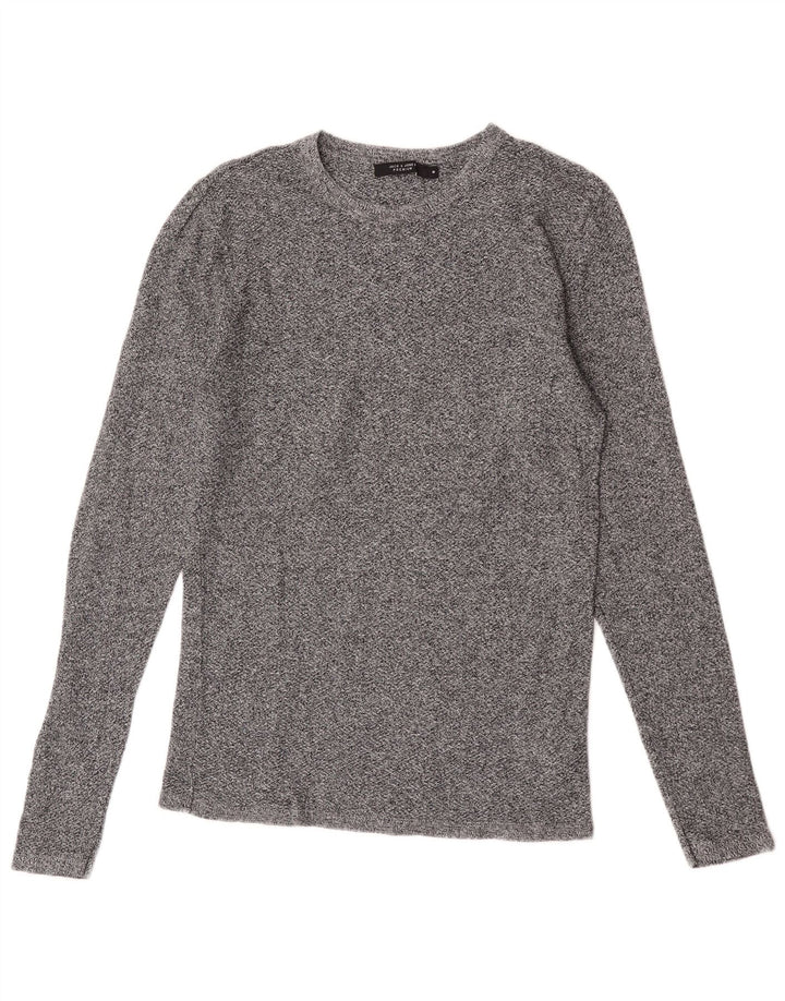 Jack & Jones Haut à Manches Longues Homme Gris Moyen Moucheté Coton