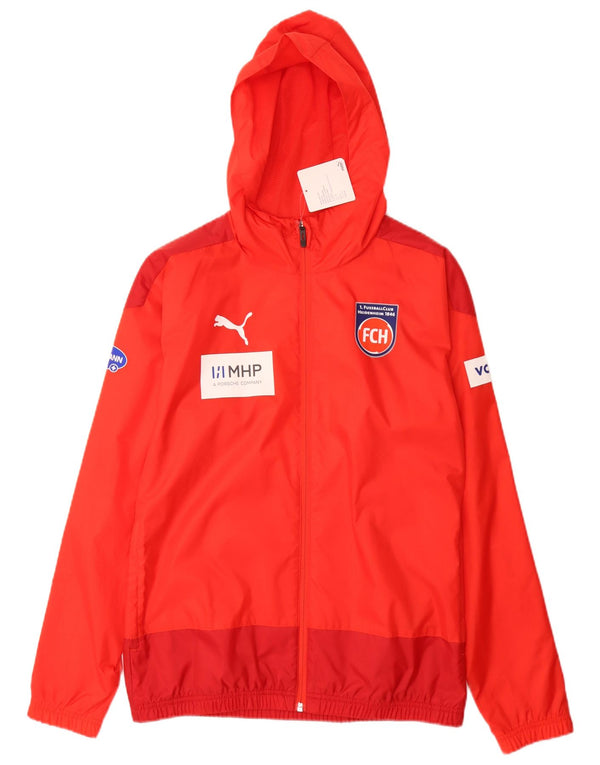 Puma Mens FussballClub Heidenheim 1846 esőkabát UK 36 kis piros