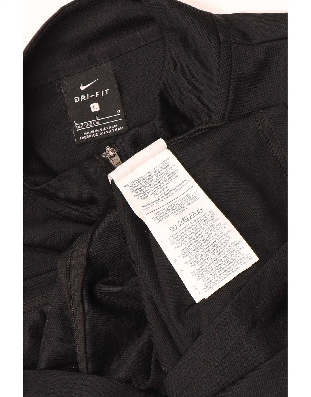 Nike Boys Dri Fit træningsdragt topjakke 12-13 år Stor sort polyester