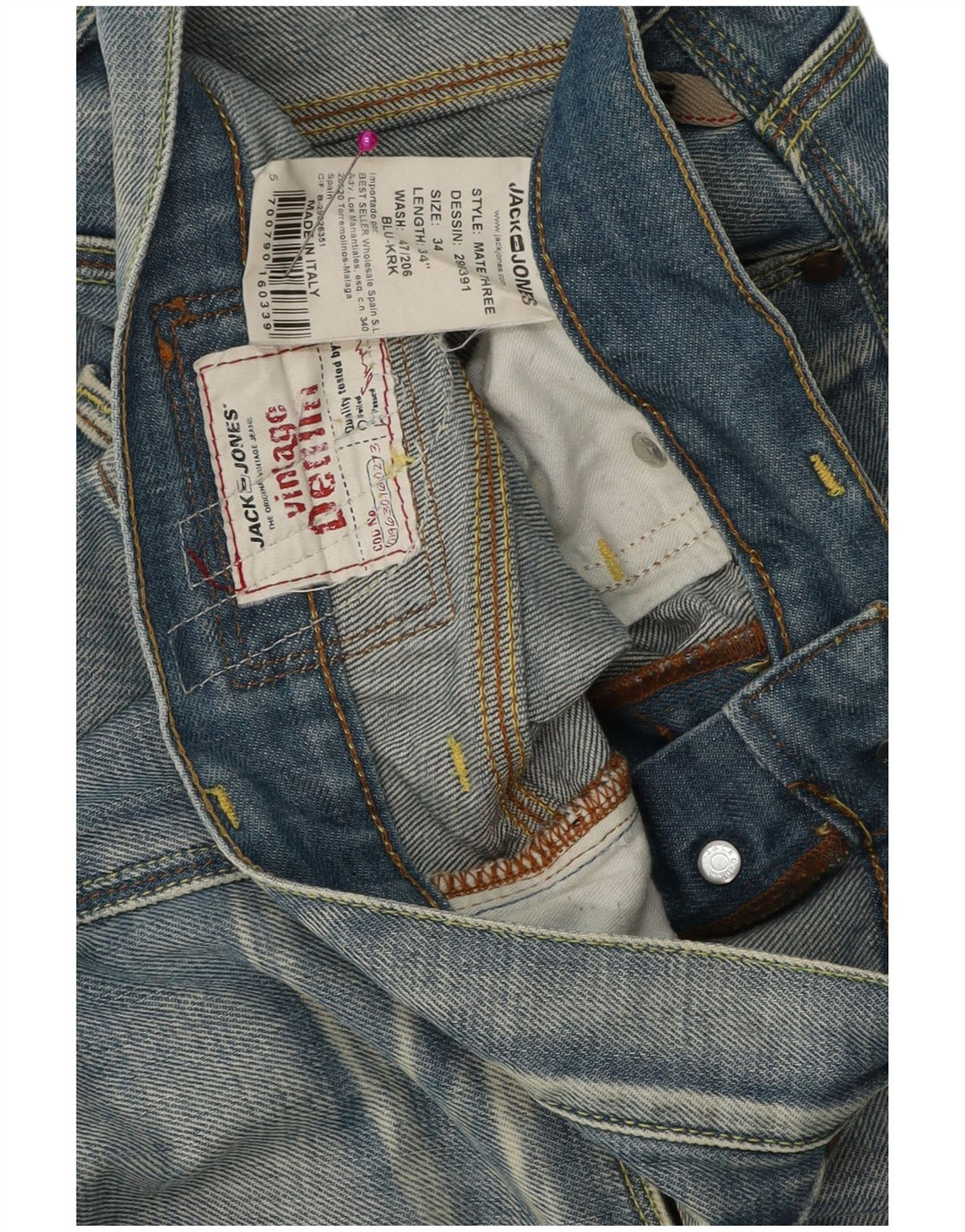 Jack & Jones Herre løse jeans W34 L34 Blå Bomuld