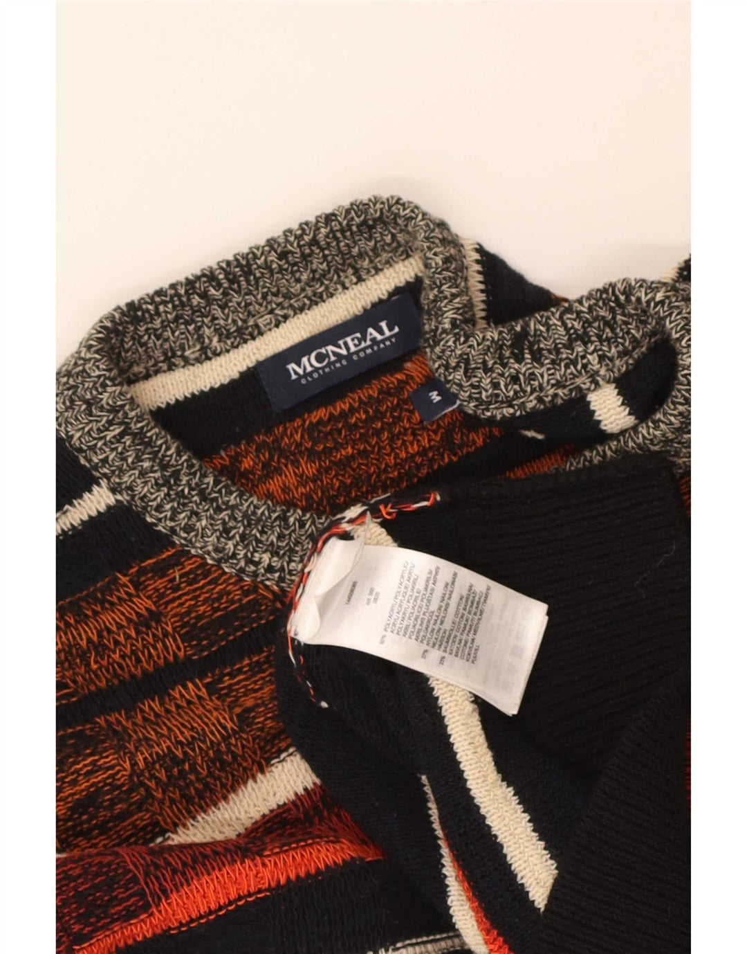 Maglione maglione girocollo da uomo McNeal a righe medie multicolore