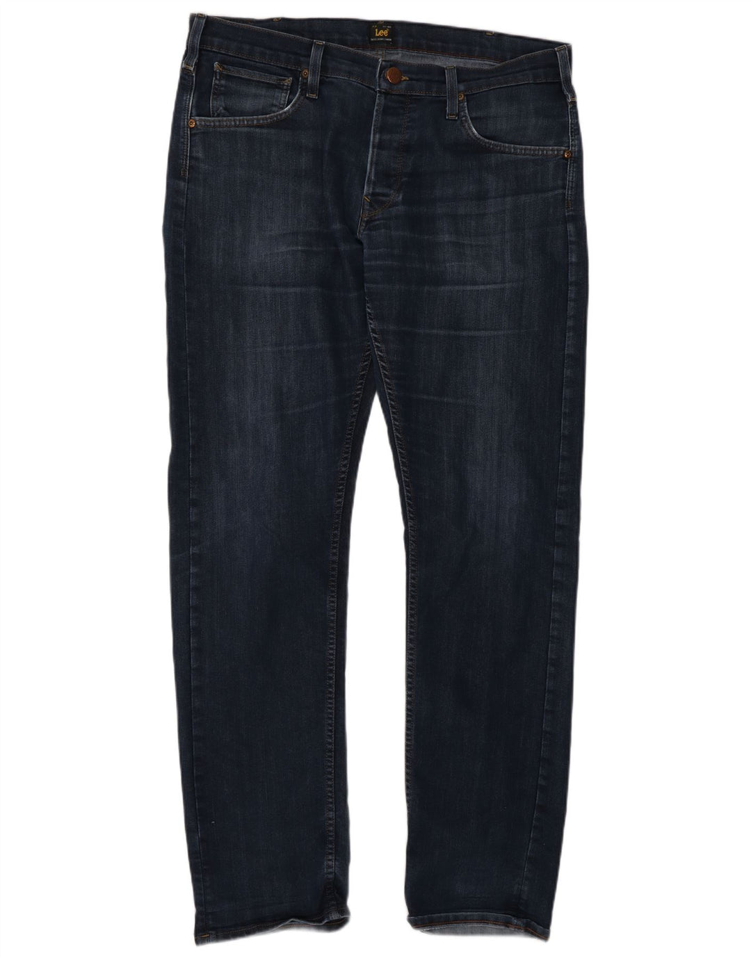 Lee Mens Daren Straight Jeans W36 L34 Blå Bomuld