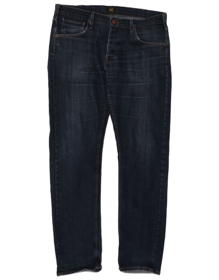 Lee Mens Daren Straight Jeans W36 L34 Blå Bomuld