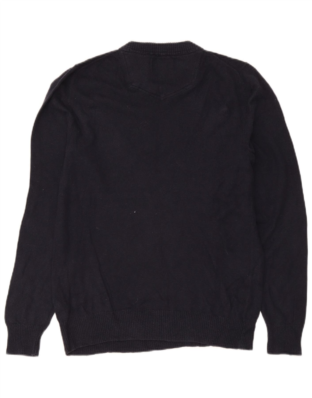 Fat Face Mens V-Neck Jumper Sweater Small Navy Blue Cotton
