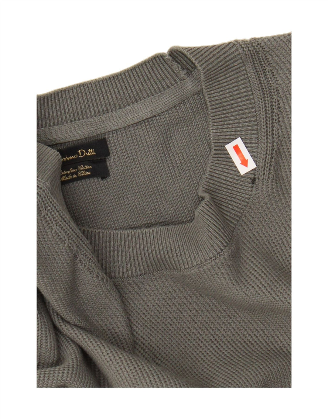 MASSIMO DUTTI Mens Crew Neck Jumper Sweater XL Grey Cotton Vintage Massimo Dutti and Second-Hand Massimo Dutti from Messina Hembry 