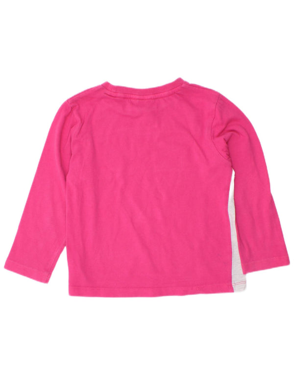 Fila Girls Graphic felső, hosszú ujjú, 3-4 éves rózsaszín Colourblock pamut