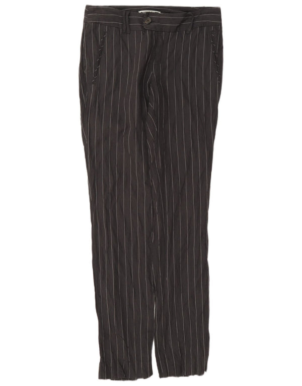 Pantaloni da abito dritti da donna Quiksilver W25 L31 gessato grigio