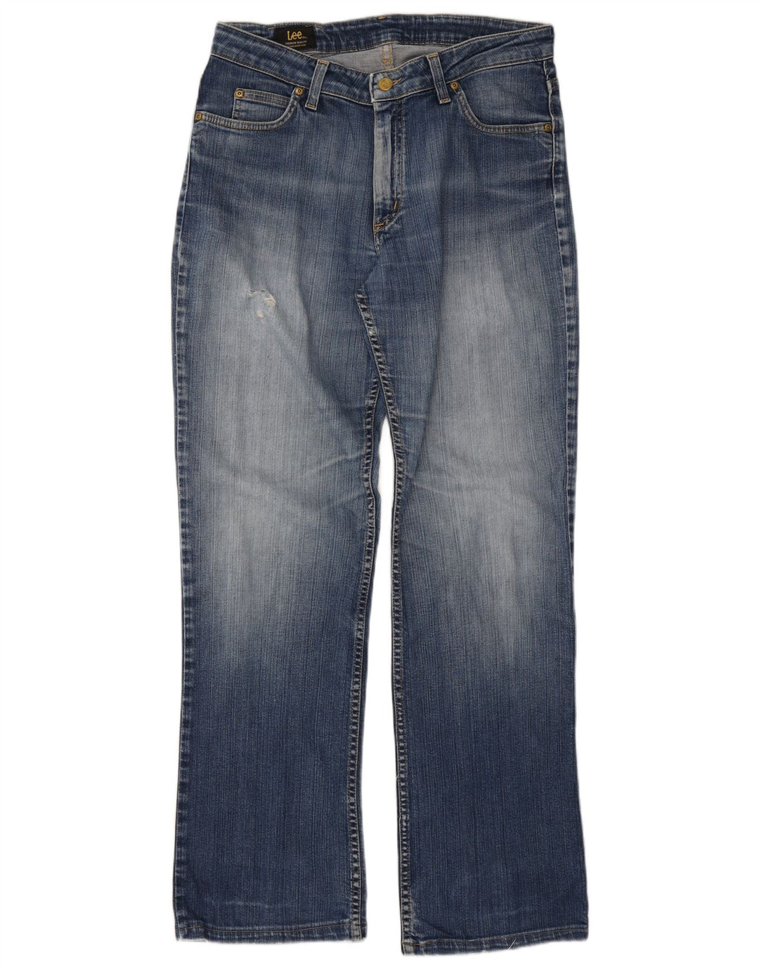 Lee Mens Cameron Bootcut Jeans W33 L33 Blue Cotton