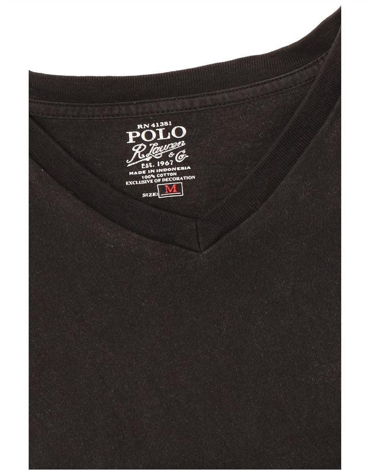 Polo Ralph Lauren Mens T-Shirt Top Medium Black Cotton